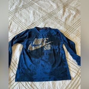 nike long sleeve t‎ shirt Size Small Blue